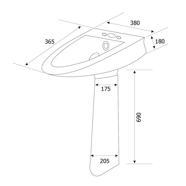 Free Standing Basin C02 washing basin