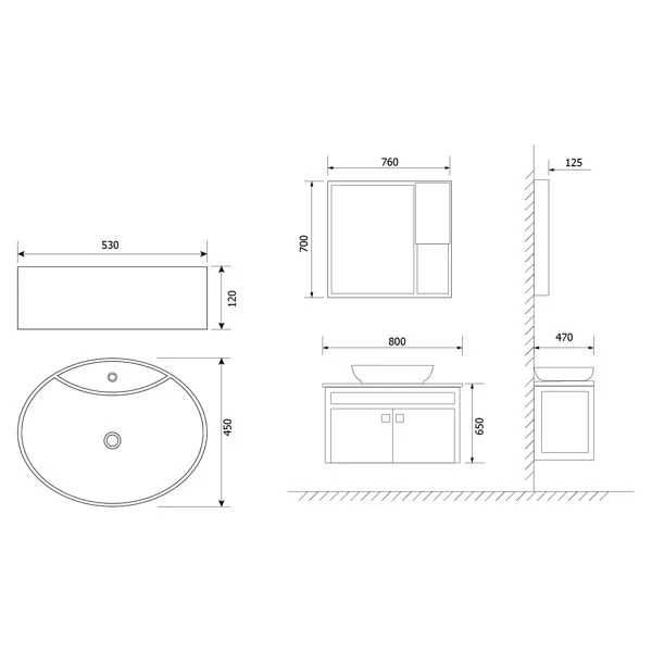 Lavabo chậu sứ hảo cảnh C319